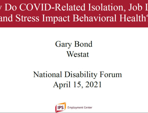 COVID-19, Unemployment, and Behavioral Health