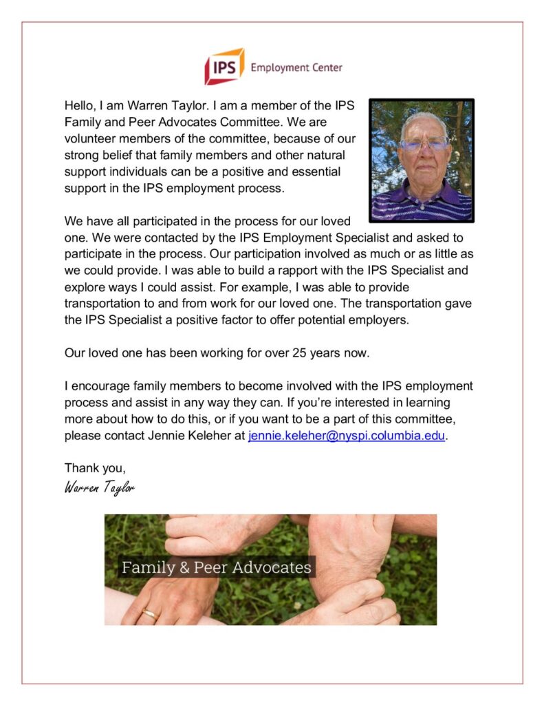 Warren Letter to Family and Natural Supports_Oct 2025